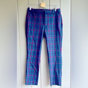 Gap Women's 10 Tartan Plaid Slim High rise Ankle Pant Holiday Academia